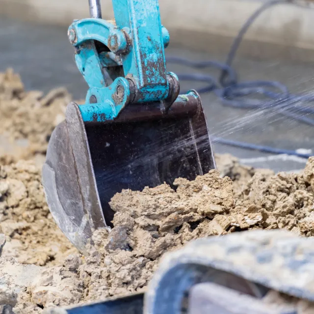 工事をしている写真